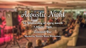 Promotional image for the Acoustic Night at the Rooftop Arts Centre